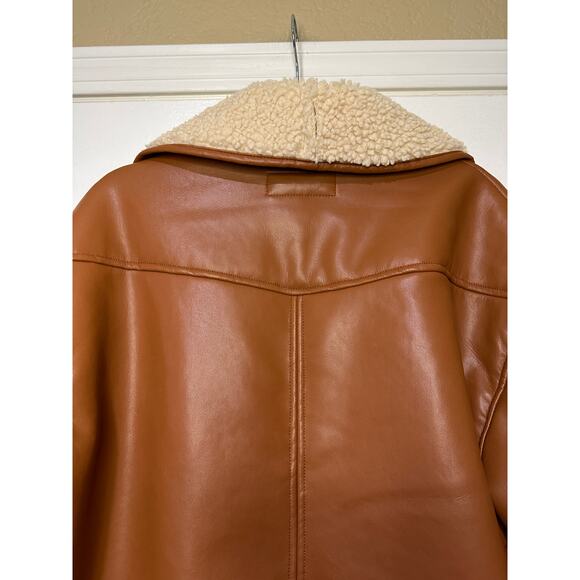 Blank NYC Rainmaker Sherpa Jacket Faux Fur Backing & Trim Size Large NWT Cozy - Picture 12 of 16